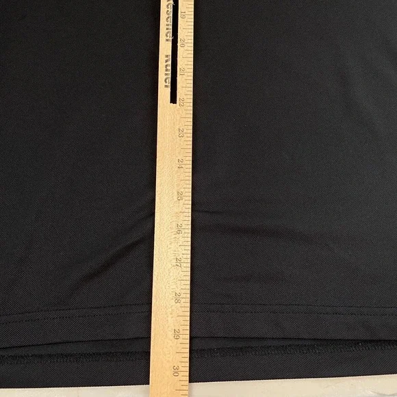 Travis Mathew Polo Shirt Mens Large Winged Solid Black Logo Pocket Short Sleeve - Picture 8 of 14